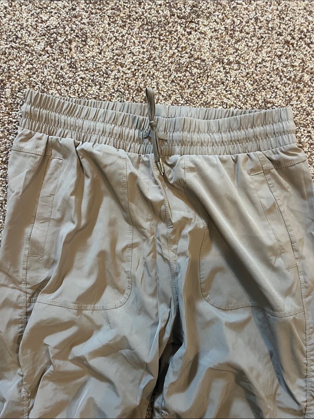Light tan Drawstring Casual Pants 34 inch inseam